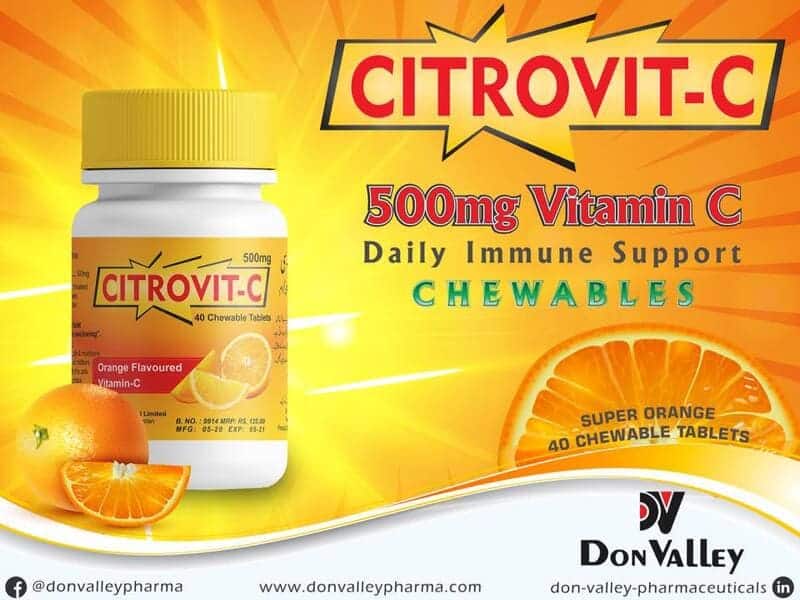 Citrovit C Chewable Vitamin C Tablets by Don Valley Pharma